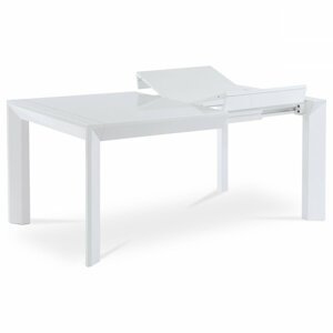 Jedálenský stôl rozkladacia biela vysoký lesk Autronic