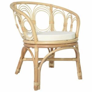 Jedálenská stolička prírodný ratan / plátno Dekorhome Prírodná