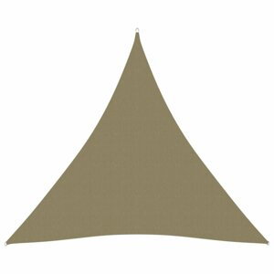 Tieniaca plachta trojuholníková 5 x 5 x 5 m oxfordská látka Dekorhome Béžová