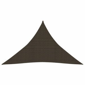 Tieniaca plachta trojuholníková HDPE 2,5 x 2,5 x 3,5 m Dekorhome Hnedá