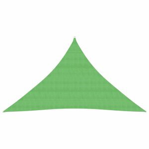 Tieniaca plachta trojuholníková HDPE 2,5 x 2,5 x 3,5 m Dekorhome Svetlozelená