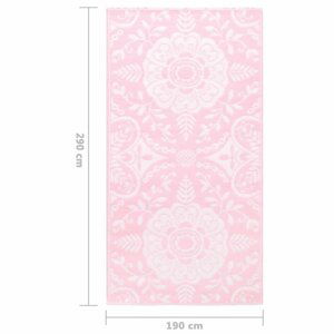 Vonkajší koberec ružová PP Dekorhome 190x290 cm