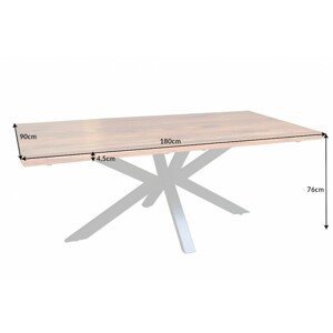 Jedálenský stôl sheesham Dekorhome 180x90x76 cm