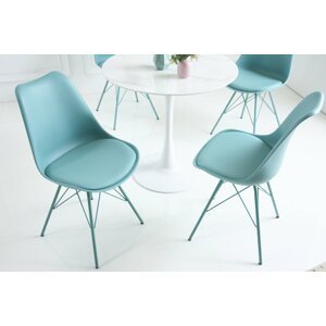 Jedálenská stolička 4 ks IKAROS Dekorhome Svetlo modrá