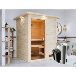 Interiérová fínska sauna 145 cm s kamny 3,6 kW Dekorhome