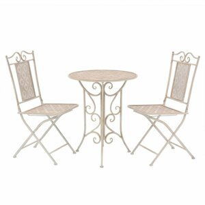 Zahradní bistro set 3 ks Dekorhome Biela