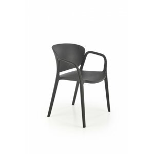 Stohovateľná jedálenská stolička K491 Halmar Čierna