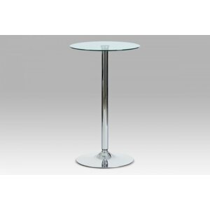 Barový stôl AUB-6070 CLR sklo / chróm Autronic