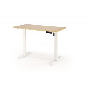 Výškovo nastaviteľný písací stôl B53 Halmar Dub zlatý / biela