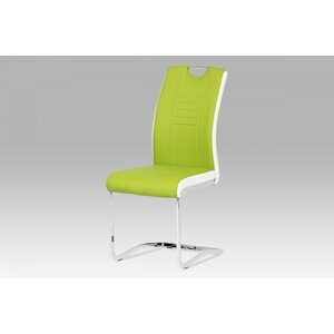 Jedálenská stolička DCL-406 ekokoža / chróm Autronic Limetková
