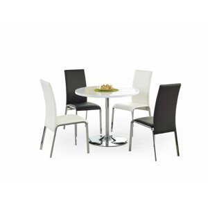 Okrúhly jedálenský stôl OMAR biela / chróm Halmar