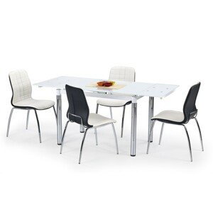 Rozkladací jedálenský stôl L31 biela / strieborná Halmar