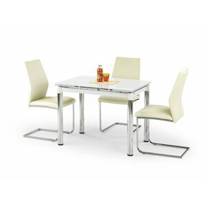 Jedálenský stôl rozkladací LOGAN 2 biely Halmar