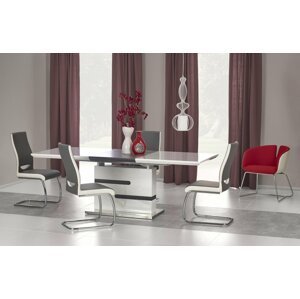 Jedálenský stôl rozkladací MONACO biela / sivá Halmar