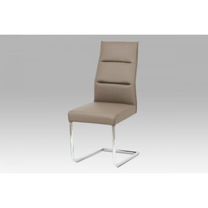 Jedálenská stolička WE-5033 CAP1 cappuccino / chróm Autronic