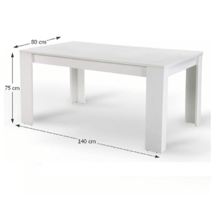 Jedálenský stôl TOMY NEW Tempo Kondela 140x80x75 cm