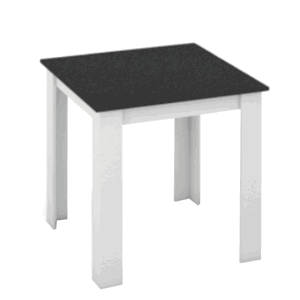 Jedálenský stôl 80x80 KRAZ Tempo Kondela Čierna / biela