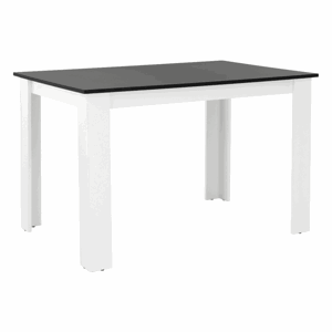 Jedálenský stôl 120x80 KRAZ Tempo Kondela Čierna / biela