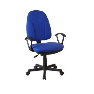 Kancelářská židle, modrá látka, DEVRI 0000191471 Tempo Kondela