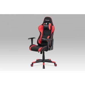 Kancelárska stolička KA-V608 ekokoža / látka / plast Autronic Červená