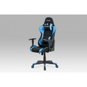 Kancelárska stolička KA-V608 ekokoža / látka / plast Autronic Modrá