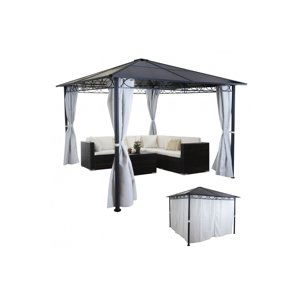 Pergola s bočnou stenou 3x3m WH8477 Dekorhome