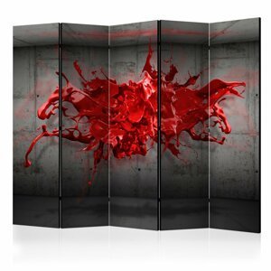 Paraván Red Ink Blot Dekorhome 225x172 cm (5-dielny)