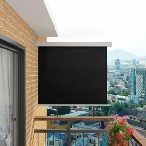 Multifunkčný balkónová zástena 150 x 200 cm Čierna