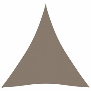 Plachta proti slnku oxfordská látka trojuholník 3,6 x 3,6 x 3,6 m Dekorhome Sivohnedá taupe