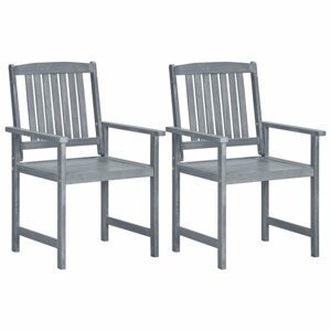 Záhradné stoličky 2 ks sivé Dekorhome