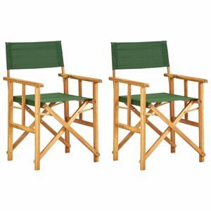 Režisérskej stoličky 2 ks akáciové drevo Dekorhome Zelená