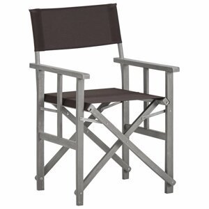 Režisérska stolička akáciové drevo Dekorhome Čierna