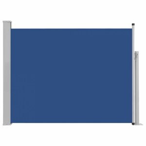 Zaťahovací bočná markíza 140x500 cm Dekorhome Modrá