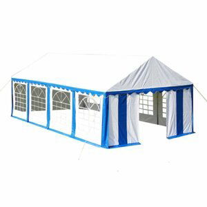 Záhradný altánok PVC 4 x 8 m Dekorhome Biela / modrá