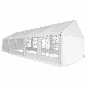 Záhradný altánok PVC 5 x 10 m Dekorhome Biela