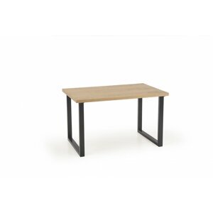 Jedálenský stôl RADUS dyha dub / čierna Halmar 120x78 cm