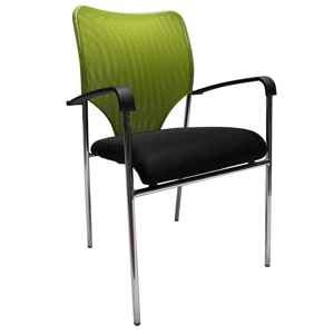 Konferenčná stolička UMUT sieťovina / plast / kov Tempo Kondela Čierna / zelená
