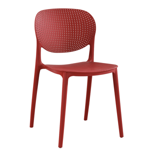 Plastová stolička FEDRA stohovateľná Tempo Kondela Červená