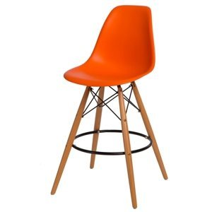 Barová stolička P016V PP oranžová