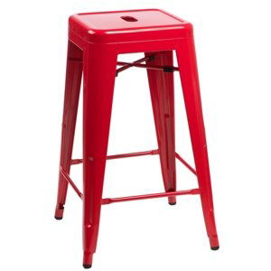 Barová stolička Paris 75cm červená insp. Tolix