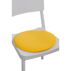 Vankúš na stoličky okrúhly žltý