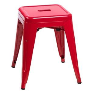 Stolička Paris červený inšpirovaný Tolix