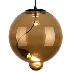 Luster - Závesná lampa Modern Sklo Buble hnedá
