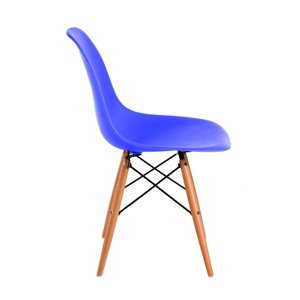 Stoličky P016V PP modrá, drevené nohy