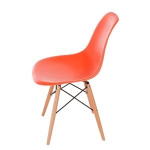 Stoličky P016V PP oranžová, drevené nohy