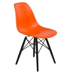 Stoličky P016V PP oranžová / čierna