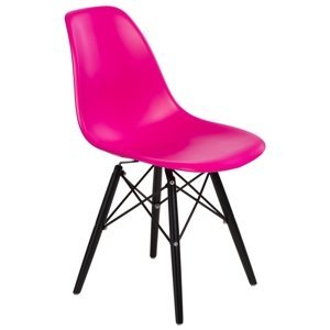 Stoličky P016V PP tmavo ružová / čierna
