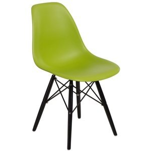 Stoličky P016V PP zelená / čierna