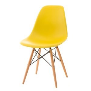 Stoličky P016V PP žltá, drevené nohy