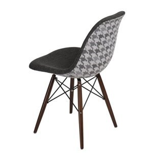 Stoličky P016V Vzor šedá-pepito / tmavá